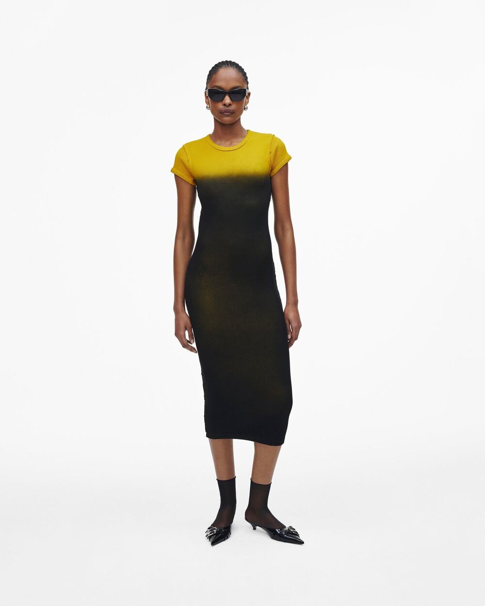 Marc Jacobs Ombré Spray Shrunken Tee Dress - S